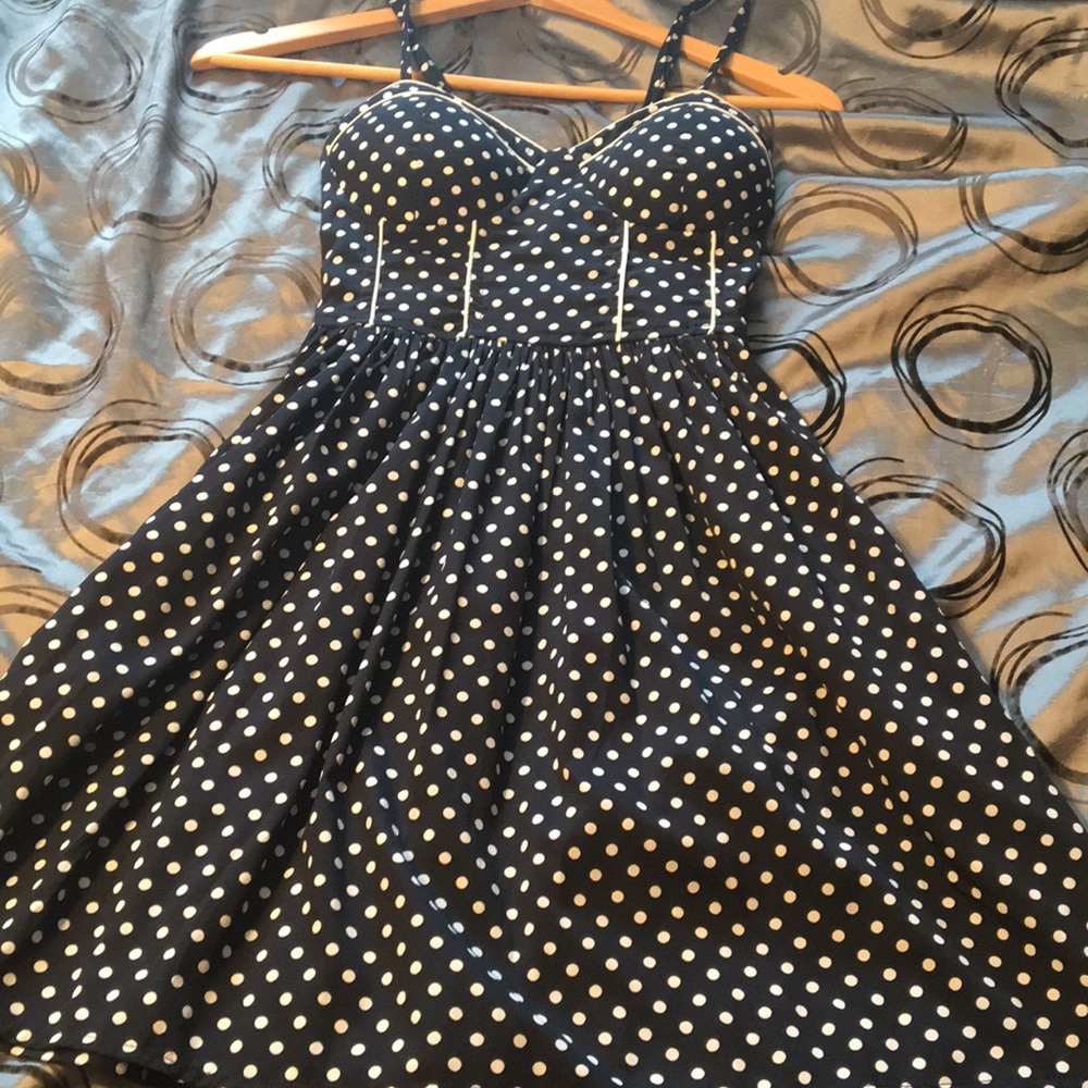Polka dot dress.